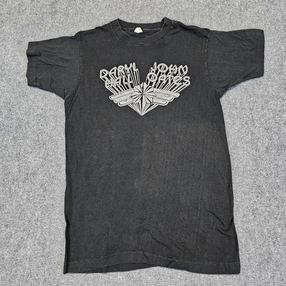 Vintage 1970s Daryl Hall John Oats T Shirt Small Slim Cotton Single Stitch RARE - Picture 2 of 13
